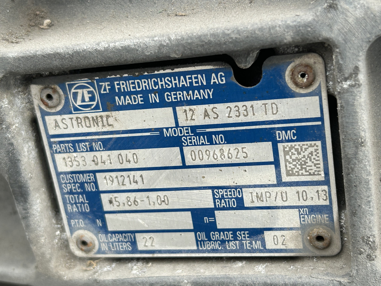 DAF 12AS 2331 TD DAF XF 106 - صندوق التروس - شاحنة: صورة 5 DAF 12AS 2331 TD DAF XF 106 - صندوق التروس - شاحنة: صورة 5