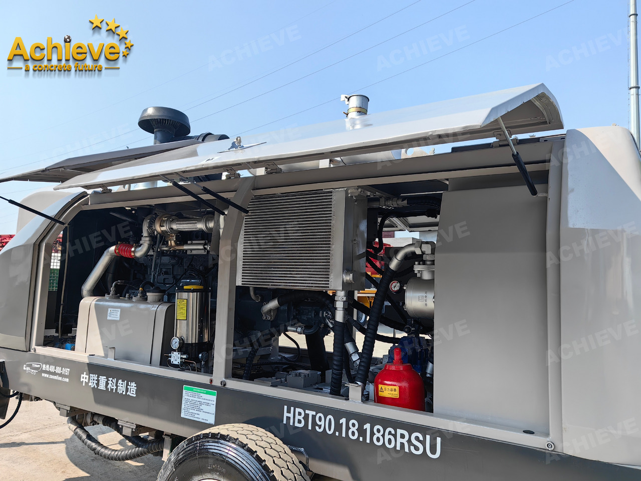 مضخة خرسانة ثابتة Zoomlion 2022 Zoomlion HBT 90.18.186RSU hydraulic Concrete Trailer Pump in China【ACHIEVE】TOP CONDITION!!!: صورة 14