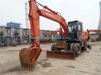 Good Quality Tyre Excavator Hitachi Zx160W Moving by Wheels for Sale - حفارة دولاب: صورة 1 Good Quality Tyre Excavator Hitachi Zx160W Moving by Wheels for Sale - حفارة دولاب: صورة 1