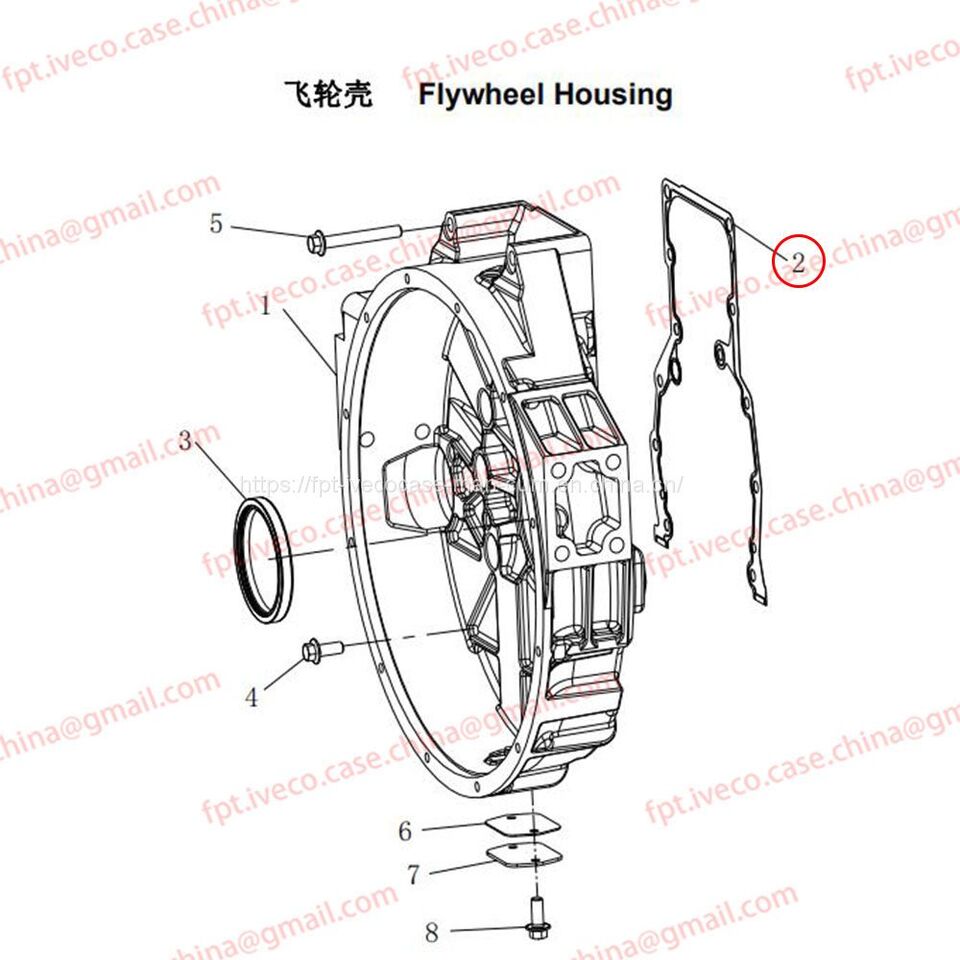 MAN D0836 Flywheel Housing Gasket 01904-0010 - دولاب الموازنة - شاحنة: صورة 1 MAN D0836 Flywheel Housing Gasket 01904-0010 - دولاب الموازنة - شاحنة: صورة 1