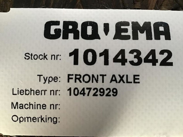 Liebherr Front Axle - المحور و قطع الغيار: صورة 4 Liebherr Front Axle - المحور و قطع الغيار: صورة 4
