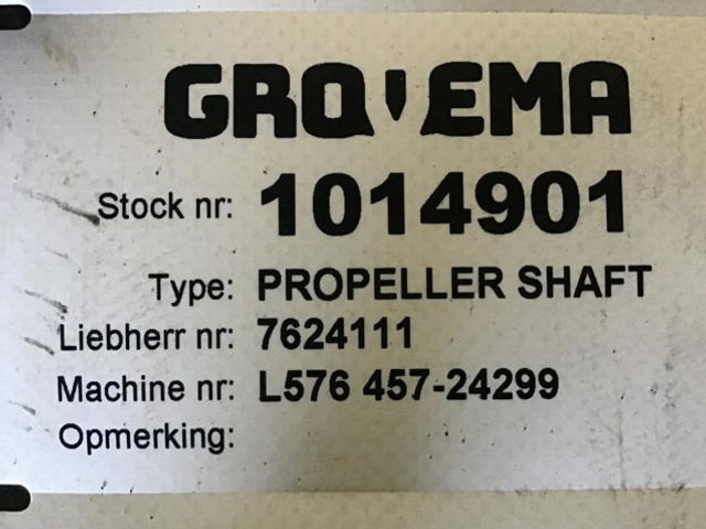Liebherr Propellor Shaft - نصف رمح: صورة 3 Liebherr Propellor Shaft - نصف رمح: صورة 3