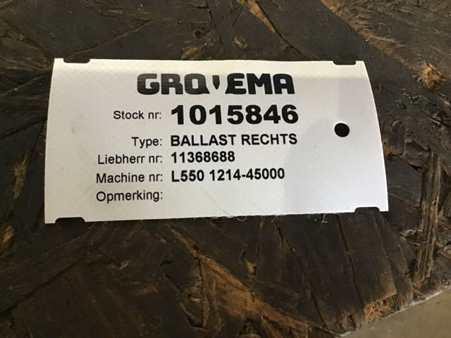 Liebherr - الوزن المعاكس - آلات البناء: صورة 2 Liebherr - الوزن المعاكس - آلات البناء: صورة 2