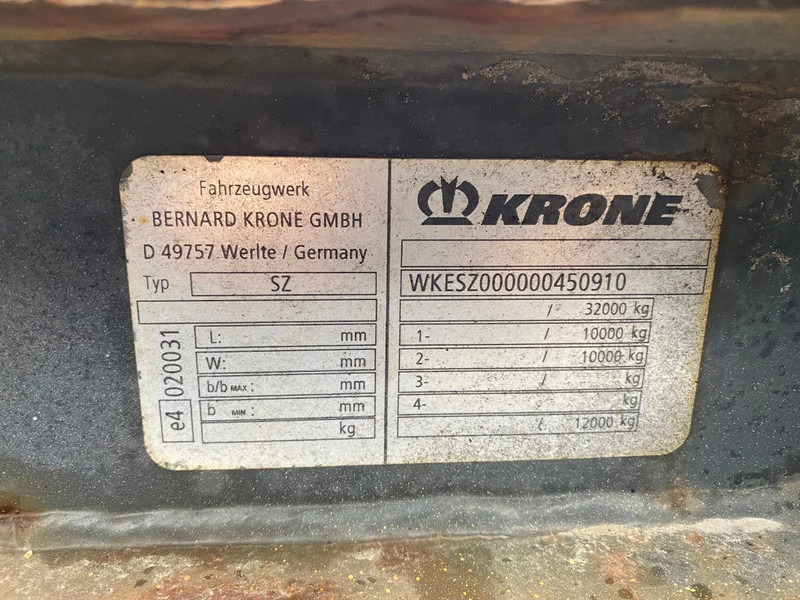 نصف مقطورة لنقل الحاويات Krone SZ / 20 FT Container Chassis / BPW: صورة 9 نصف مقطورة لنقل الحاويات Krone SZ / 20 FT Container Chassis / BPW: صورة 9