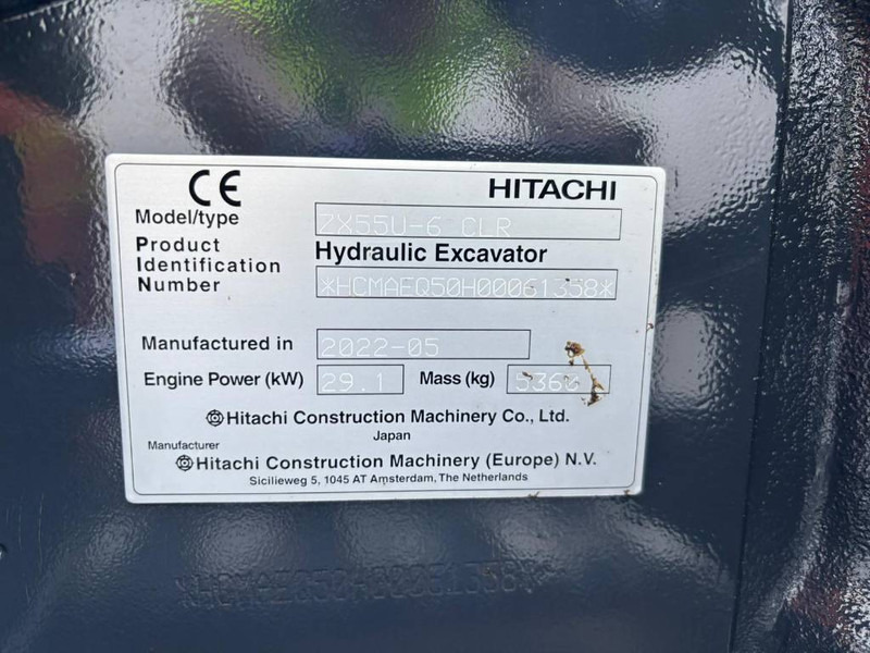 Hitachi ZX 55 U-6 CLR - حفارة مُصَّغرة: صورة 5 Hitachi ZX 55 U-6 CLR - حفارة مُصَّغرة: صورة 5
