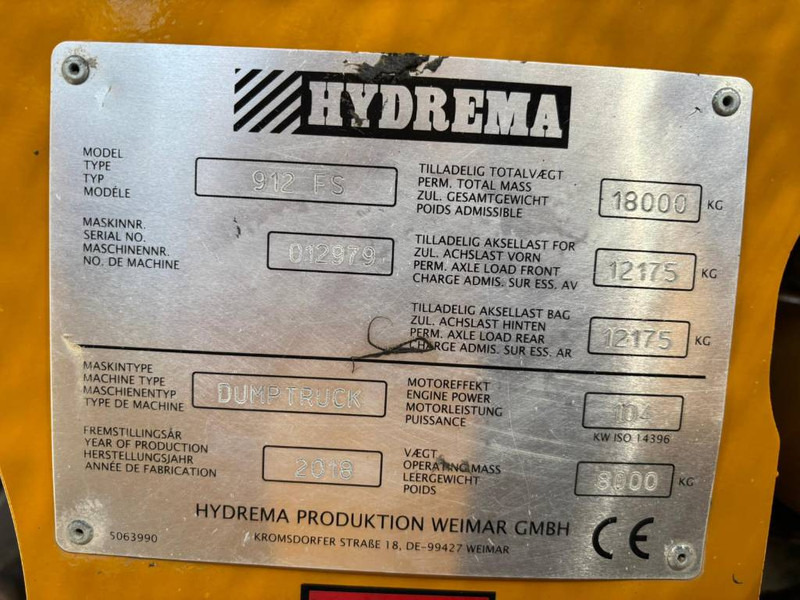 Hydrema 912 FS - شاحنة قلاب مفصلية: صورة 5 Hydrema 912 FS - شاحنة قلاب مفصلية: صورة 5
