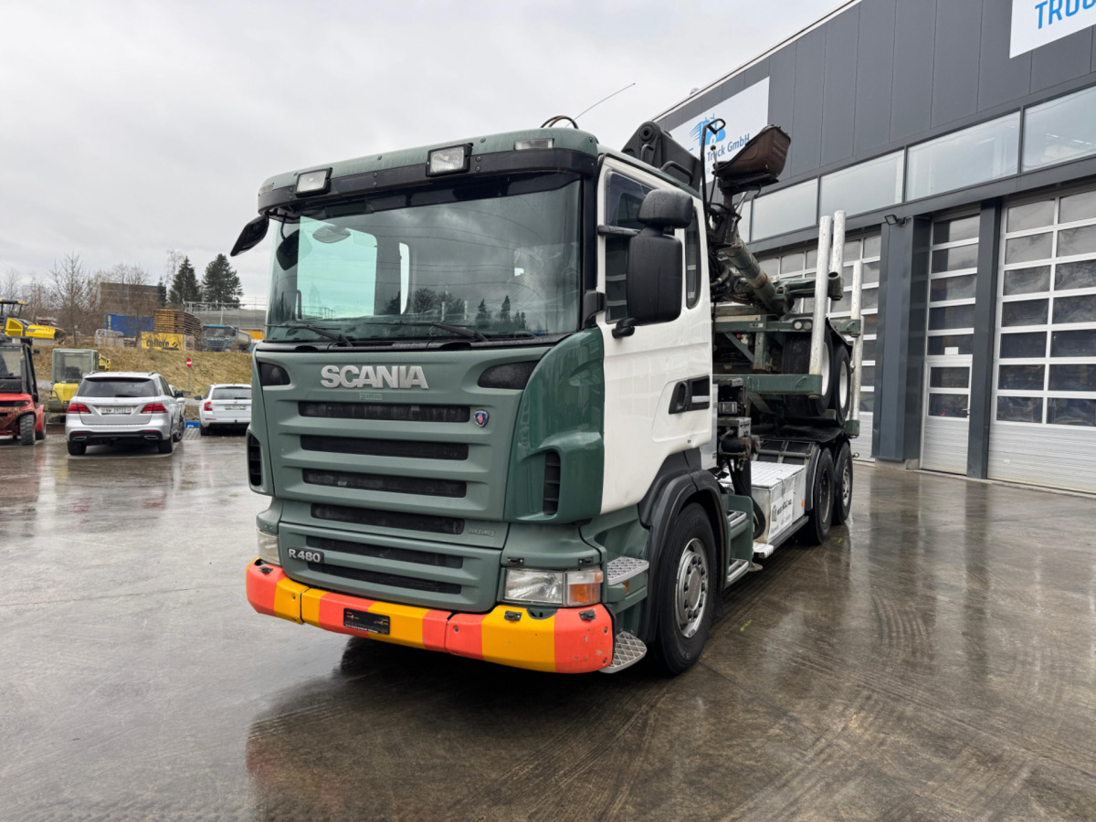 SCANIA R480 6x2 Loglift F265 mit Dolly - شاحنة قطع الأشجار: صورة 1 SCANIA R480 6x2 Loglift F265 mit Dolly - شاحنة قطع الأشجار: صورة 1
