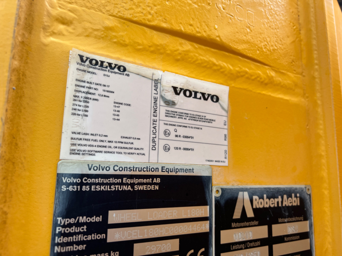 اللودر بعجل VOLVO L180H: صورة 15 اللودر بعجل VOLVO L180H: صورة 15