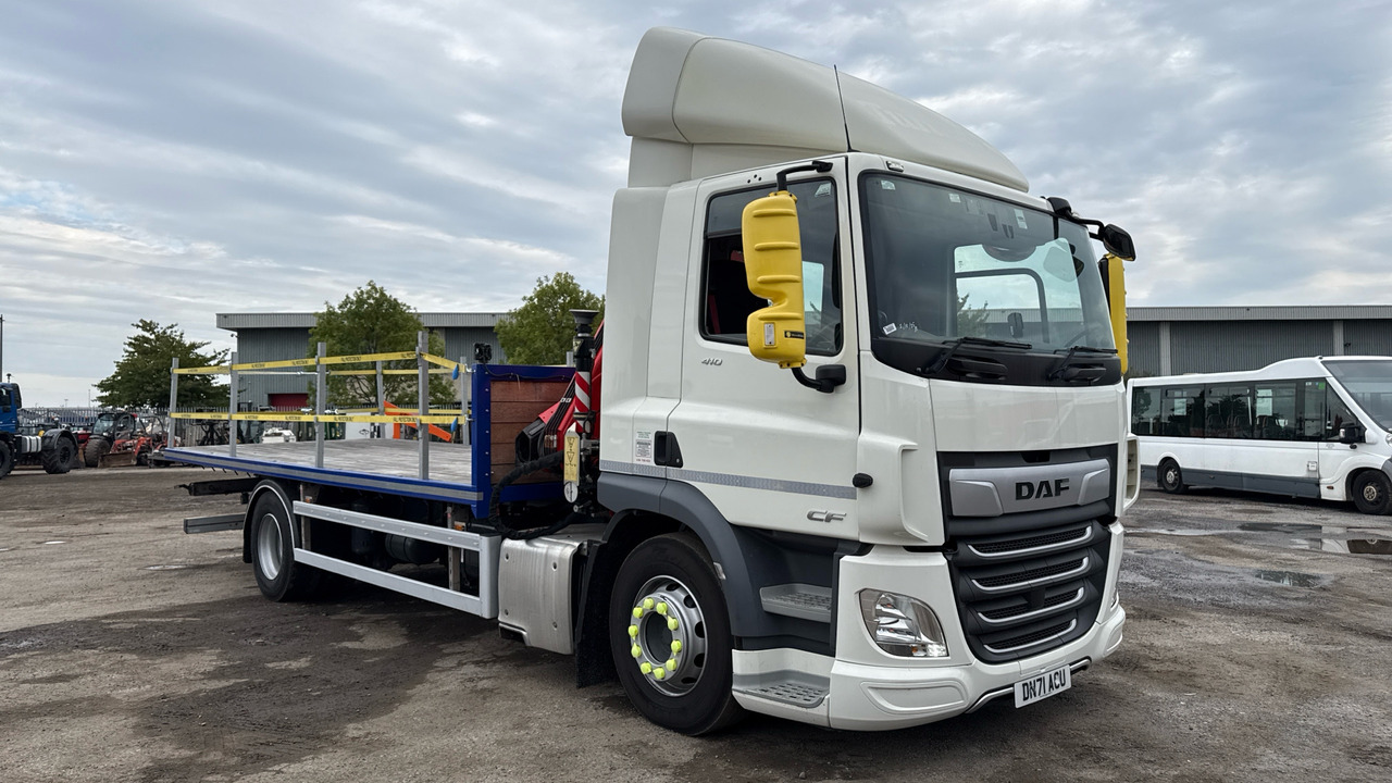 DAF CF 410 - شاحنات مسطحة, شاحنة كرين: صورة 1 DAF CF 410 - شاحنات مسطحة, شاحنة كرين: صورة 1