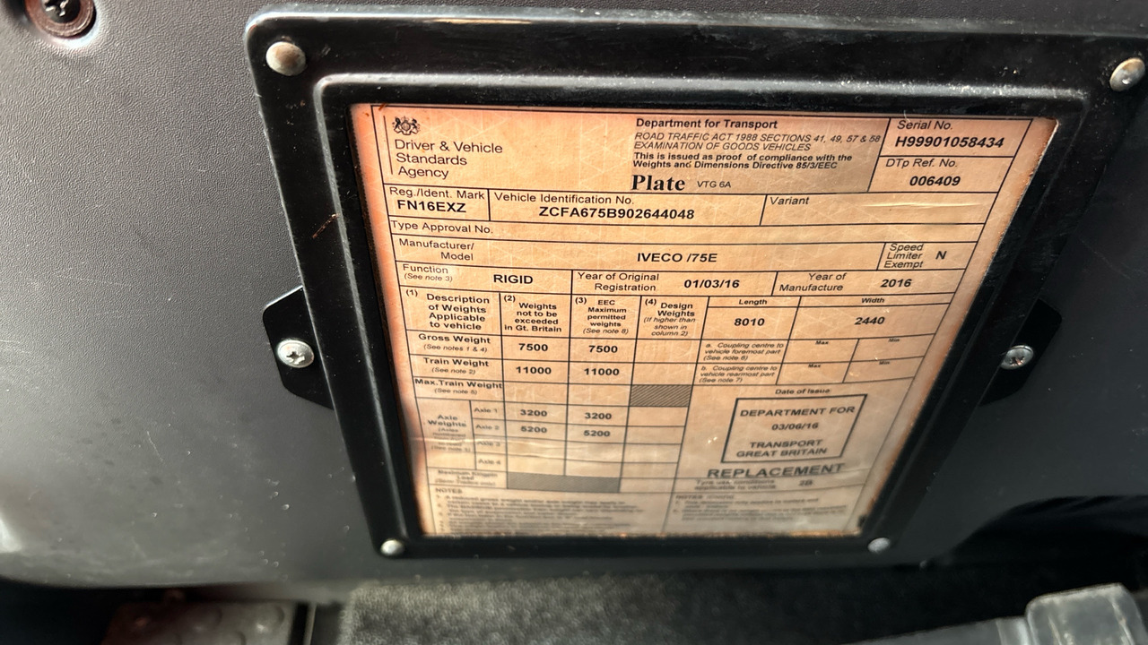 شاحنة ستارة IVECO EUROCARGO 75E16: صورة 11 شاحنة ستارة IVECO EUROCARGO 75E16: صورة 11