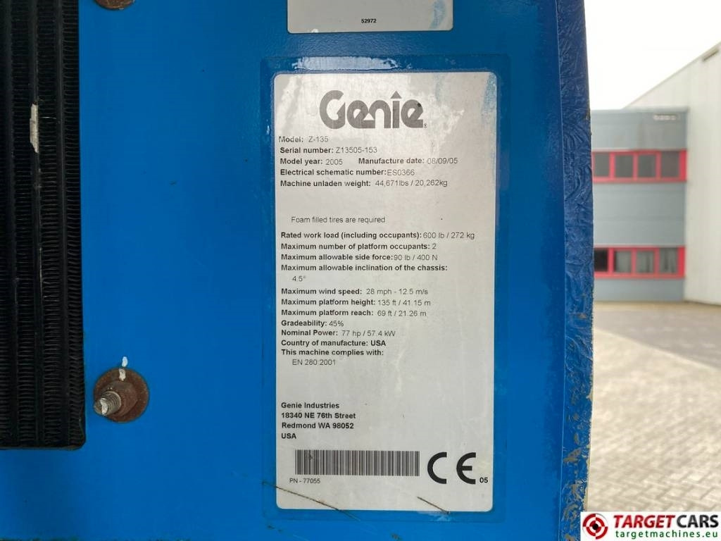 شاحنة ذراع مفصلي Genie Z-135/70 Articulated 4x4x4 Diesel Boom Lift 4315cm: صورة 10