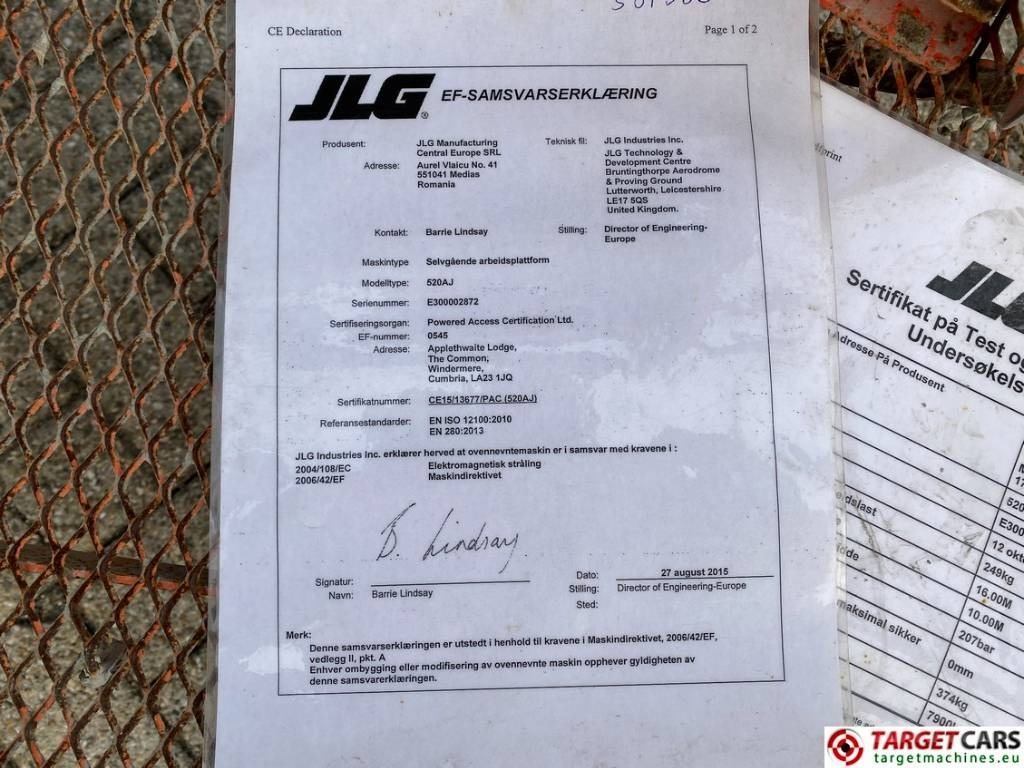 شاحنة ذراع مفصلي JLG 520AJ Articulated 4x4 Diesel Boom Work Lift 1800cm: صورة 33
