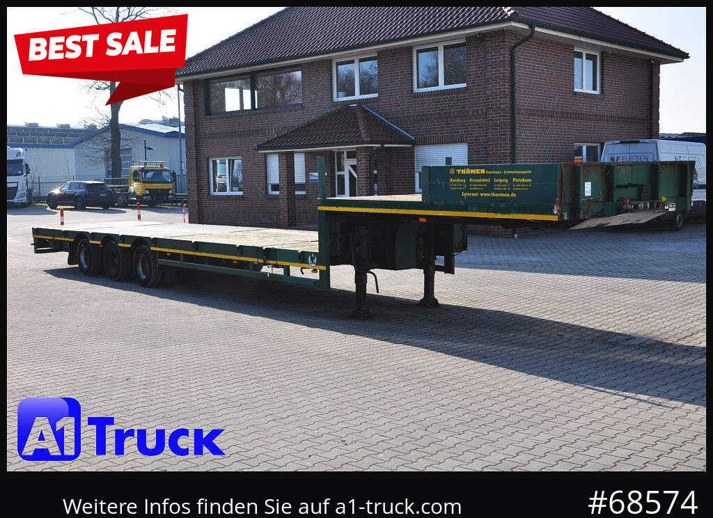 FAYMONVILLE Plattform, ausziehbar, Lenkachse, Tieflader, 15250mm lang - نصف مقطورة مسطحة: صورة 1 FAYMONVILLE Plattform, ausziehbar, Lenkachse, Tieflader, 15250mm lang - نصف مقطورة مسطحة: صورة 1