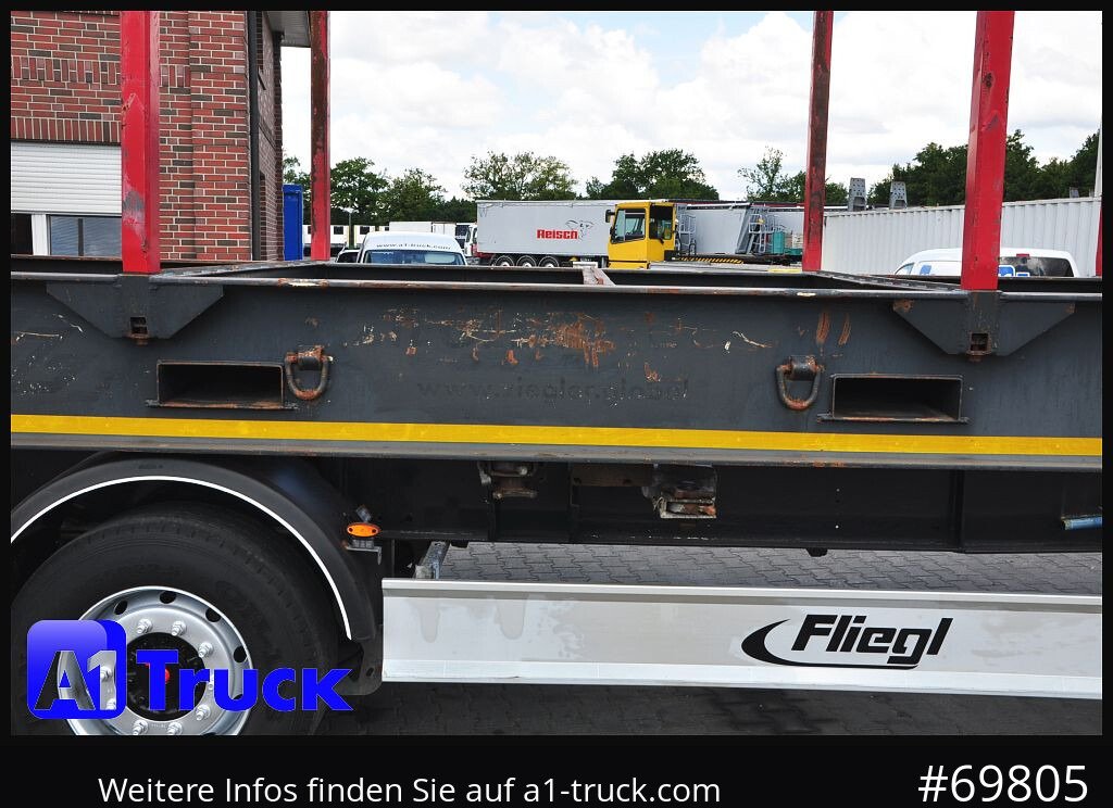 نصف مقطورة اخشاب FLIEGL SDS01, Langholz, Containeraufbau, Liftachse,: صورة 6