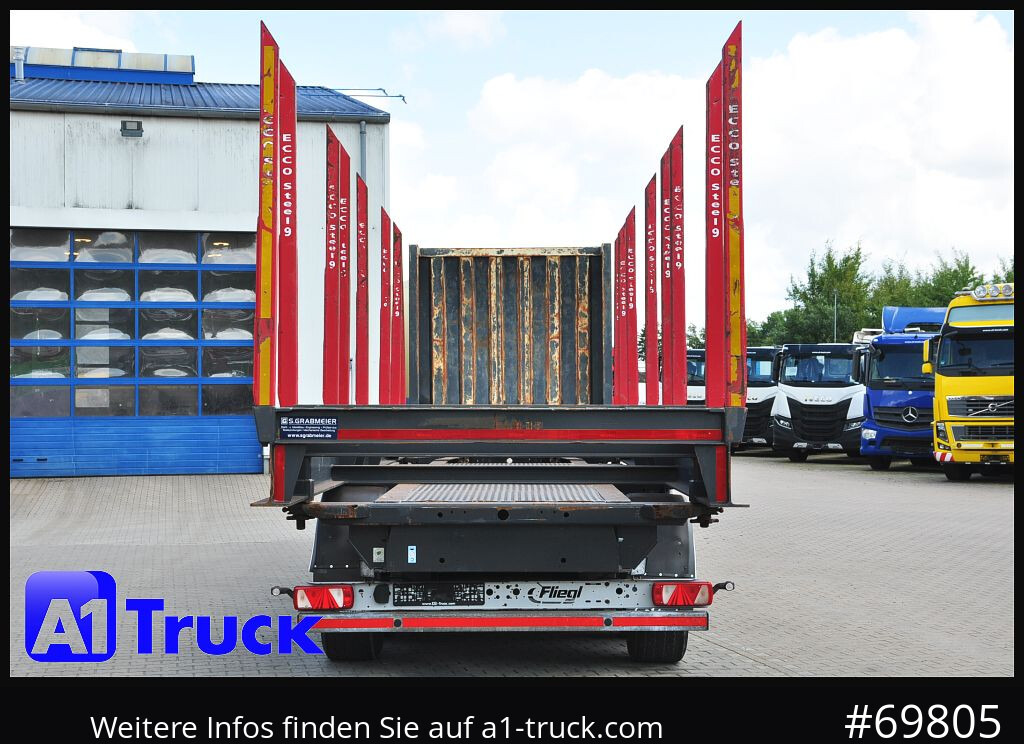 نصف مقطورة اخشاب FLIEGL SDS01, Langholz, Containeraufbau, Liftachse,: صورة 10