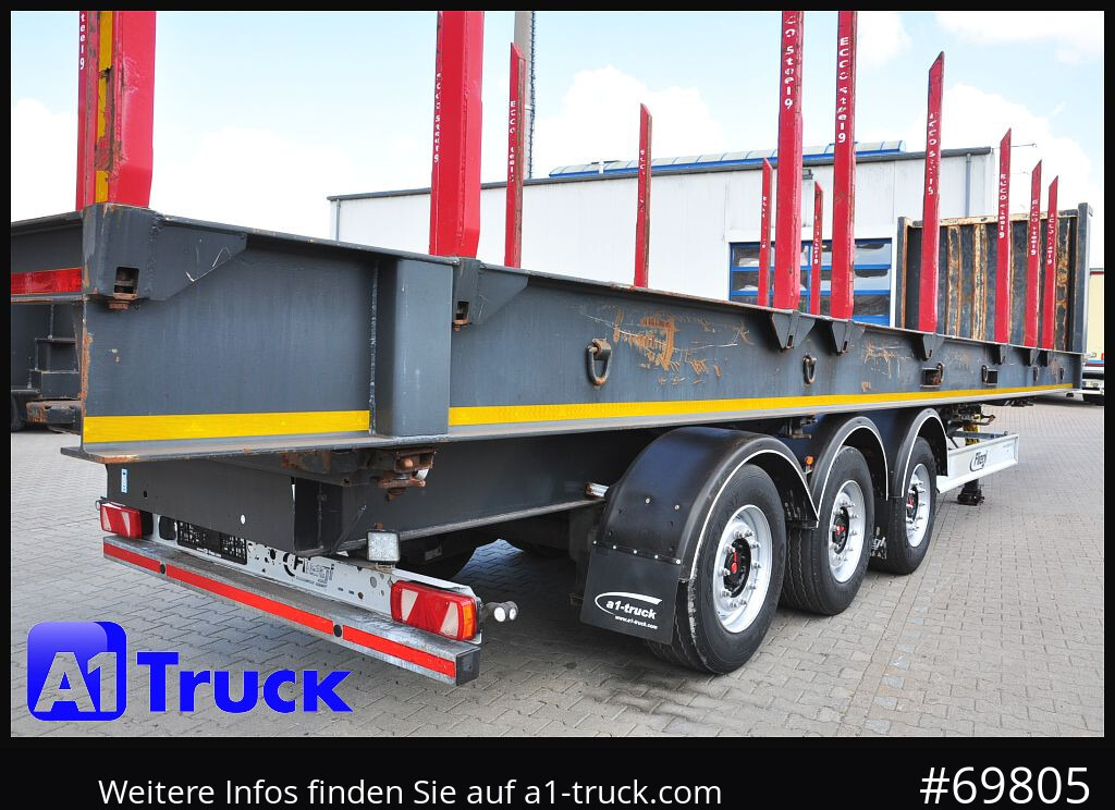 نصف مقطورة اخشاب FLIEGL SDS01, Langholz, Containeraufbau, Liftachse,: صورة 14