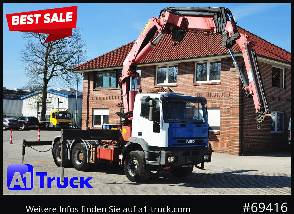 IVECO 420 6x4, HMF3722 Jib Funk Seilwinde, - شاحنة كرين: صورة 1 IVECO 420 6x4, HMF3722 Jib Funk Seilwinde, - شاحنة كرين: صورة 1