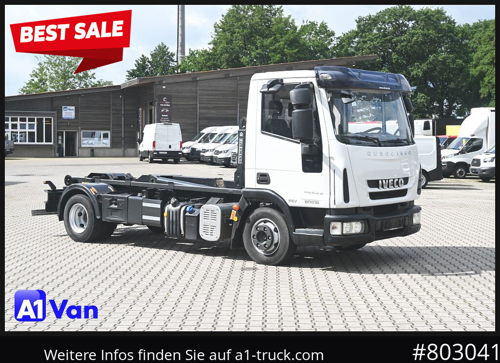 IVECO Eurocargo ML 80E18/ Abroller,Ellermann - شاحنة ذات خطاف: صورة 1 IVECO Eurocargo ML 80E18/ Abroller,Ellermann - شاحنة ذات خطاف: صورة 1