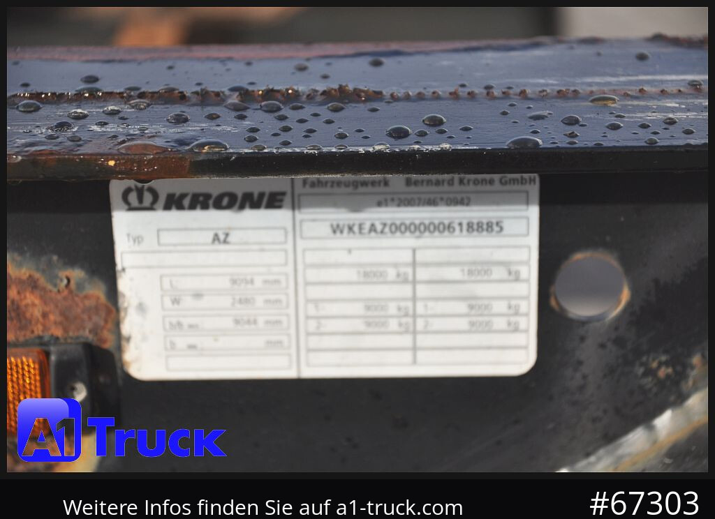 KRONE AZW, BDF, 7,45, Standard, BPW - مقطورة نقل الحاويات: صورة 3 KRONE AZW, BDF, 7,45, Standard, BPW - مقطورة نقل الحاويات: صورة 3