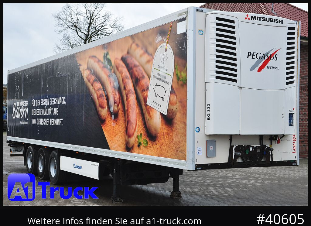 KRONE Kühlkoffer, Pegasus Meat, Rohrbahnen - نصف مقطورة مُبرِّدة: صورة 1 KRONE Kühlkoffer, Pegasus Meat, Rohrbahnen - نصف مقطورة مُبرِّدة: صورة 1