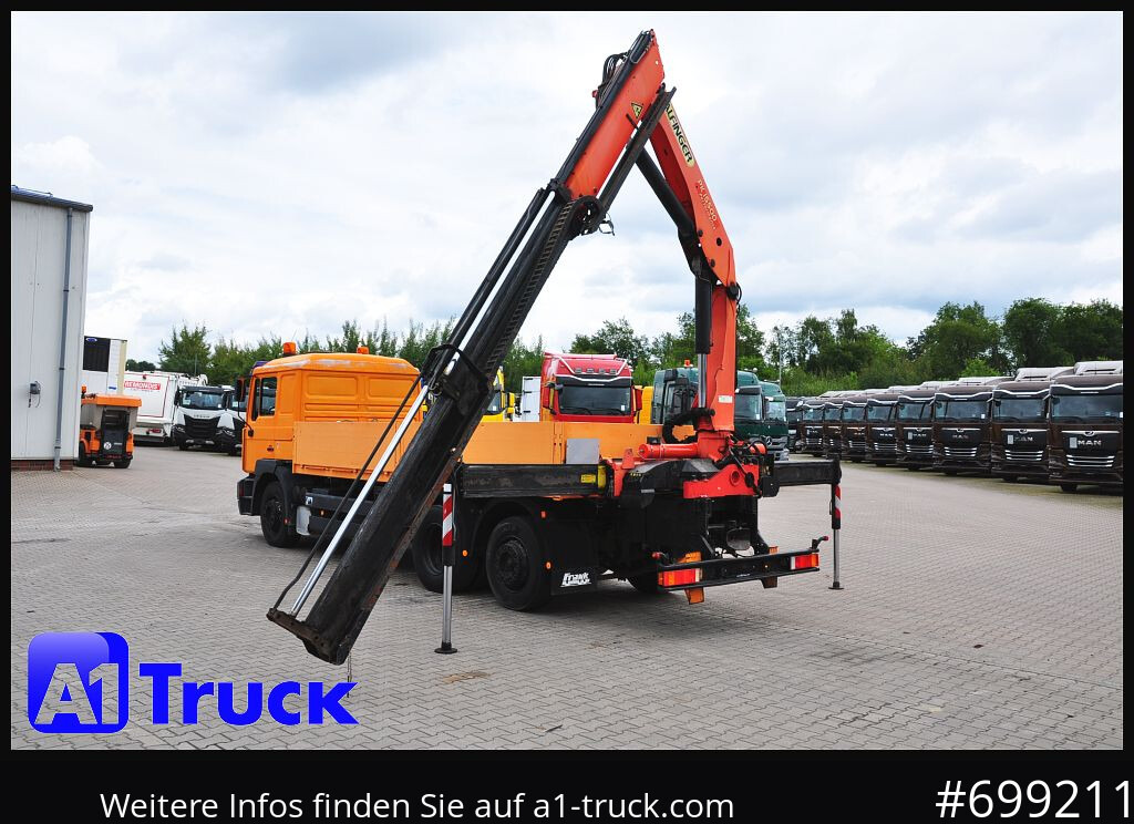 شاحنات مسطحة, شاحنة كرين MAN MAN F 2000 26.464 Intarder Kran PK 15.500 Funk,: صورة 12