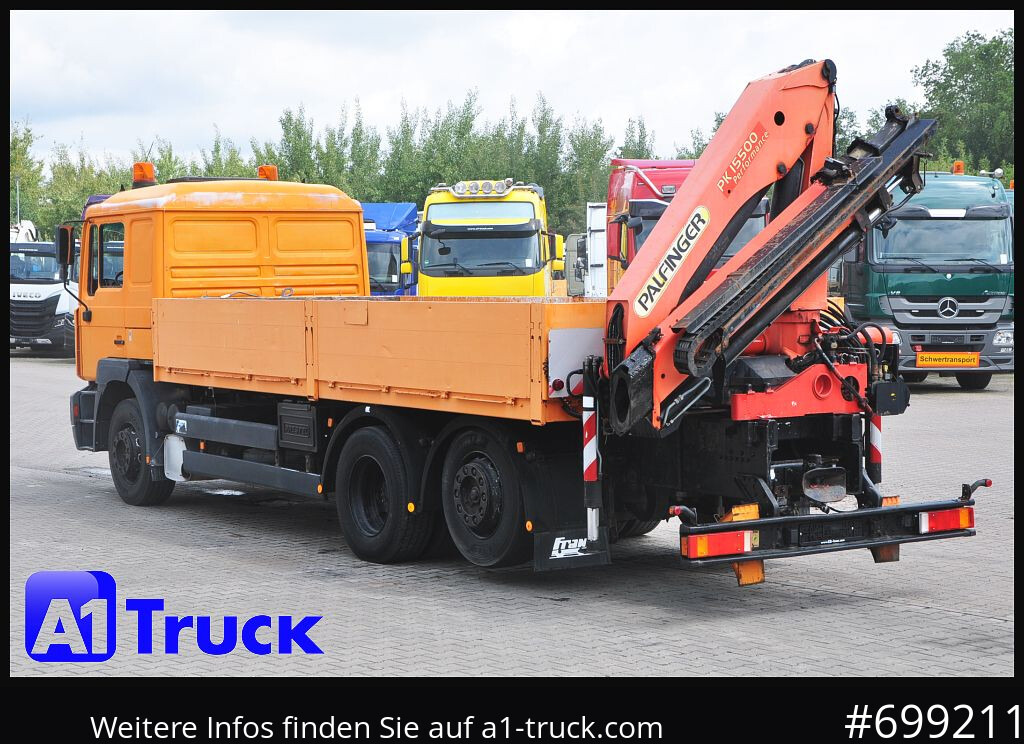 شاحنات مسطحة, شاحنة كرين MAN MAN F 2000 26.464 Intarder Kran PK 15.500 Funk,: صورة 10