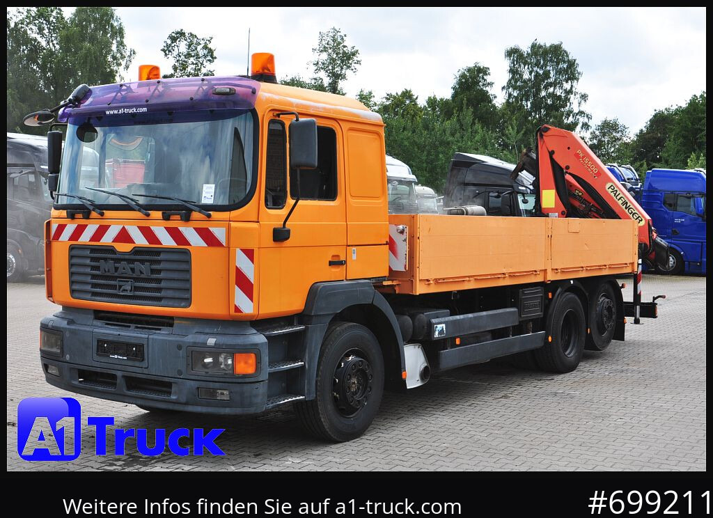 شاحنات مسطحة, شاحنة كرين MAN MAN F 2000 26.464 Intarder Kran PK 15.500 Funk,: صورة 11