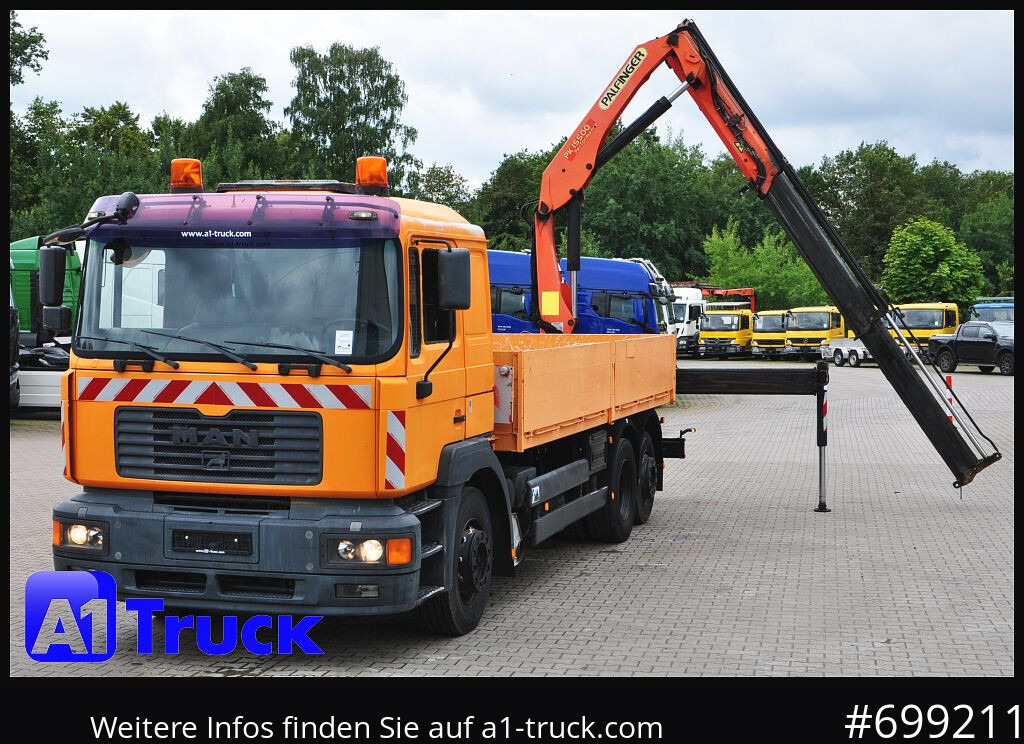 شاحنات مسطحة, شاحنة كرين MAN MAN F 2000 26.464 Intarder Kran PK 15.500 Funk,: صورة 13