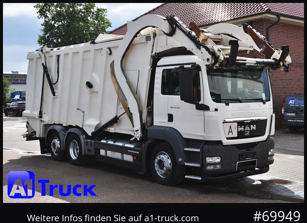 MAN TGS 26.320, Faun 533 Frontlader, Überkopflader Müllwagen, - شاحنة النفايات: صورة 1 MAN TGS 26.320, Faun 533 Frontlader, Überkopflader Müllwagen, - شاحنة النفايات: صورة 1