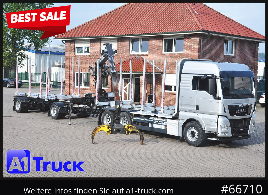 MAN TGX 26.480, Holz Kesla 2109, 6x4, - شاحنة قطع الأشجار, شاحنة كرين: صورة 1 MAN TGX 26.480, Holz Kesla 2109, 6x4, - شاحنة قطع الأشجار, شاحنة كرين: صورة 1