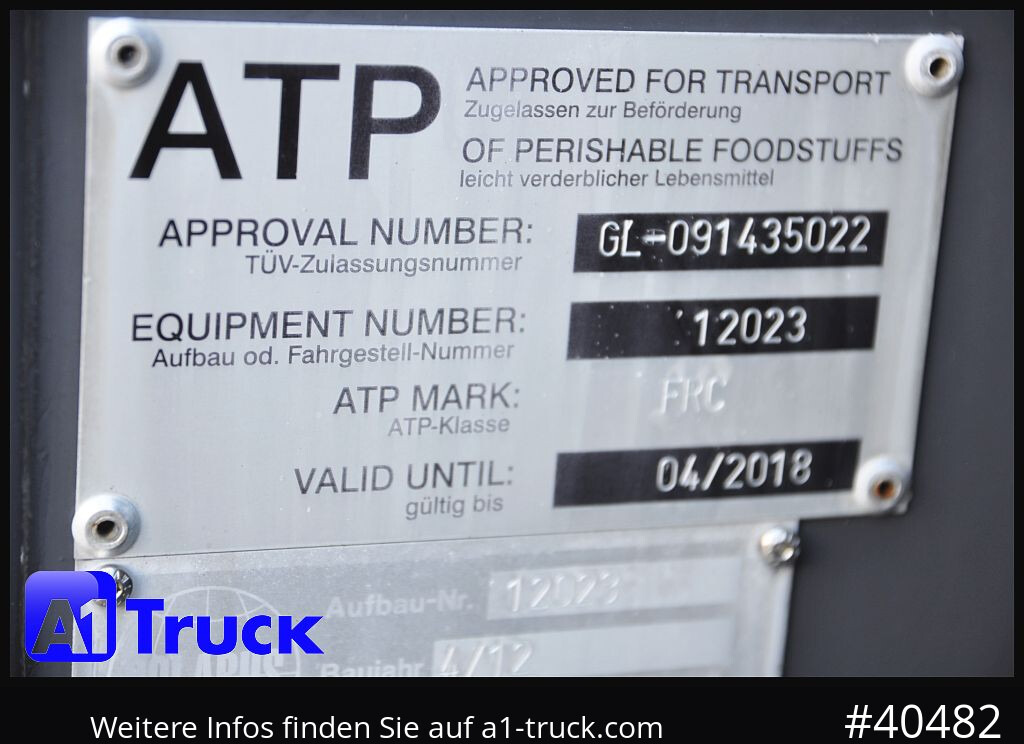 شاحنة الفريزر MERCEDES-BENZ 1824 LL Carrier 950 Mt, 3 Kammern, Automatik: صورة 14