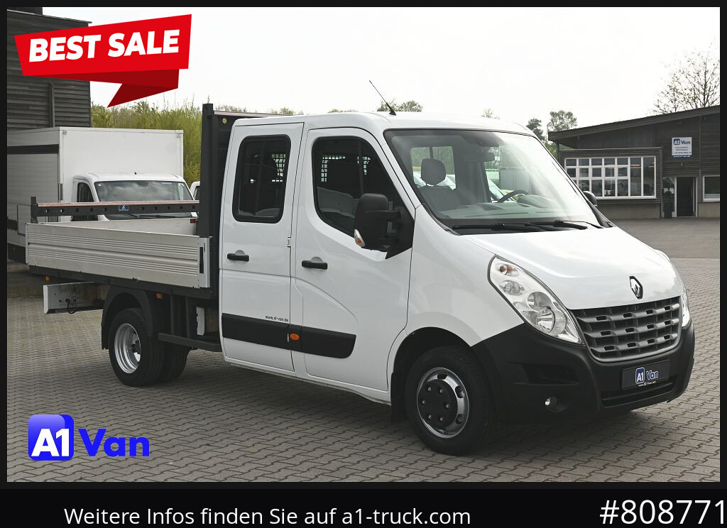 RENAULT Master Pritsche Doka, AHK 3,5Tonnen , Klima, Luftfederung - شاحنة مفتوحة: صورة 1 RENAULT Master Pritsche Doka, AHK 3,5Tonnen , Klima, Luftfederung - شاحنة مفتوحة: صورة 1