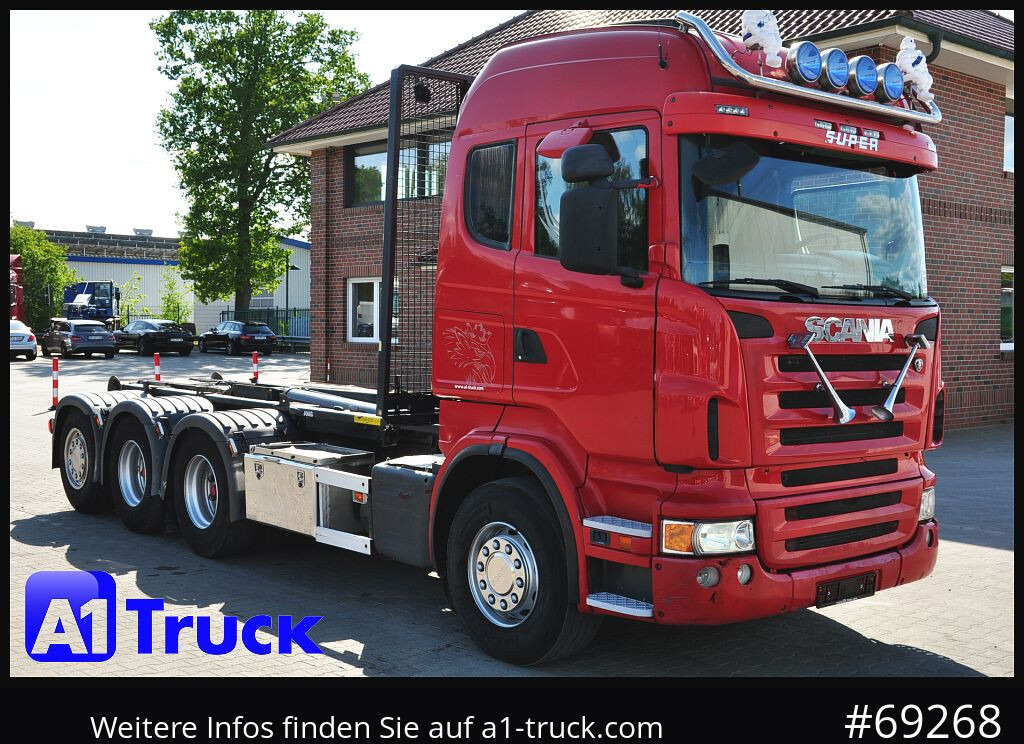 SCANIA R480, Abrollkipper Joab, 8x4, Lift-Lenkachse, - شاحنة ذات خطاف: صورة 1 SCANIA R480, Abrollkipper Joab, 8x4, Lift-Lenkachse, - شاحنة ذات خطاف: صورة 1