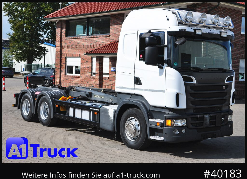 SCANIA R500, V8,,  Meiller, Liftachse, - شاحنة ذات خطاف: صورة 1 SCANIA R500, V8,,  Meiller, Liftachse, - شاحنة ذات خطاف: صورة 1