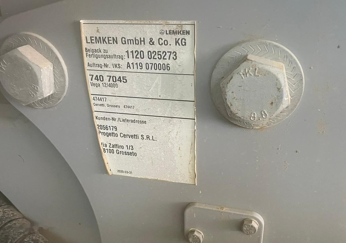 Lemken VEGA 4000 - بخاخ مقطورة: صورة 5 Lemken VEGA 4000 - بخاخ مقطورة: صورة 5