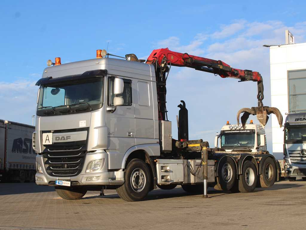 DAF XF 460, EURO 6, 8X2, 2X LIFT AXLE, PALFINGER S260Z96 - شاحنة ذات خطاف, شاحنة كرين: صورة 1 DAF XF 460, EURO 6, 8X2, 2X LIFT AXLE, PALFINGER S260Z96 - شاحنة ذات خطاف, شاحنة كرين: صورة 1