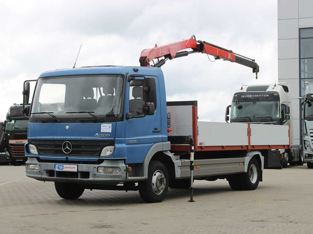 Mercedes-Benz ATEGO 1018, EURO 3, CRANE FASSI F40A.21 - شاحنات مسطحة, شاحنة كرين: صورة 1 Mercedes-Benz ATEGO 1018, EURO 3, CRANE FASSI F40A.21 - شاحنات مسطحة, شاحنة كرين: صورة 1