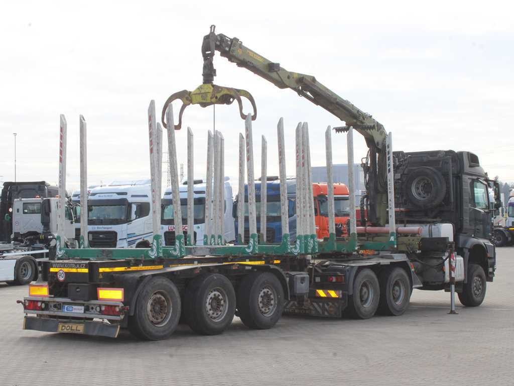 Mercedes-Benz Arocs 3351, 6x6, HYDRAULIC ARM LOGLIFT ET450, TIRES 80% + DOLL (2017) - شاحنة قطع الأشجار, شاحنة كرين: صورة 4 Mercedes-Benz Arocs 3351, 6x6, HYDRAULIC ARM LOGLIFT ET450, TIRES 80% + DOLL (2017) - شاحنة قطع الأشجار, شاحنة كرين: صورة 4
