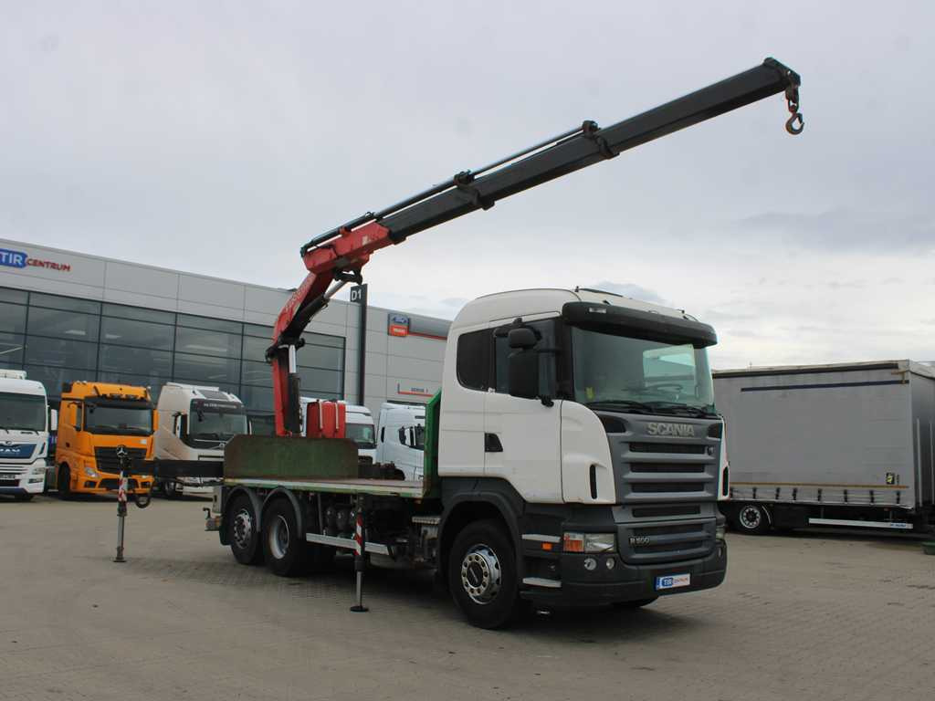 Scania R 500, 6X2, EURO 4, OPTICRUISE, HYDRAULIC ARM FASSI F220A.23 - شاحنات مسطحة, شاحنة كرين: صورة 3 Scania R 500, 6X2, EURO 4, OPTICRUISE, HYDRAULIC ARM FASSI F220A.23 - شاحنات مسطحة, شاحنة كرين: صورة 3