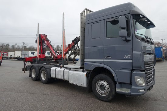 DAF FAT XF 510 mit Penz Ladekran 15Z8.70 inkl. Holzgreifer 6x4 - شاحنة قطع الأشجار: صورة 3 DAF FAT XF 510 mit Penz Ladekran 15Z8.70 inkl. Holzgreifer 6x4 - شاحنة قطع الأشجار: صورة 3