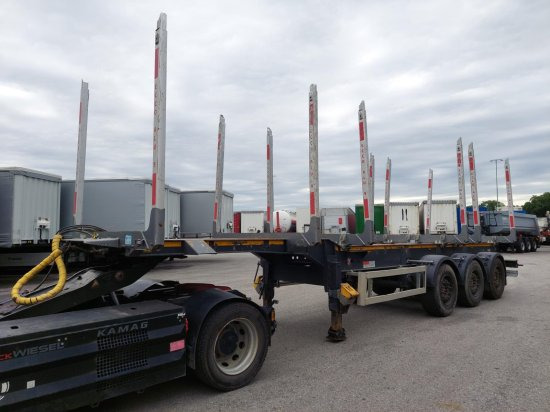 DOLL Holzauflieger H3S-12, Tydraul , Langholz, 2+4 verstellbare Rungenpaare, Langholz, Liftachse, - نصف مقطورة اخشاب: صورة 1 DOLL Holzauflieger H3S-12, Tydraul , Langholz, 2+4 verstellbare Rungenpaare, Langholz, Liftachse, - نصف مقطورة اخشاب: صورة 1