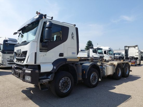 Iveco 8x4 Meiller Abroller, Automatik, E6, Retarder, - شاحنة ذات خطاف, شاحنة كرين: صورة 1 Iveco 8x4 Meiller Abroller, Automatik, E6, Retarder, - شاحنة ذات خطاف, شاحنة كرين: صورة 1