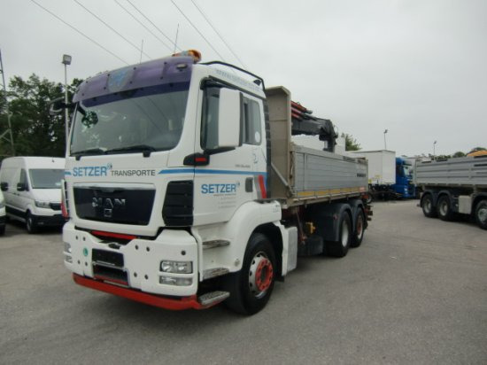 MAN TGS 26.400 3-Seitenkipper, 6x2-2 Lenkachse HIAB 144ES -3DUO - شاحنة قلاب, شاحنة كرين: صورة 1 MAN TGS 26.400 3-Seitenkipper, 6x2-2 Lenkachse HIAB 144ES -3DUO - شاحنة قلاب, شاحنة كرين: صورة 1