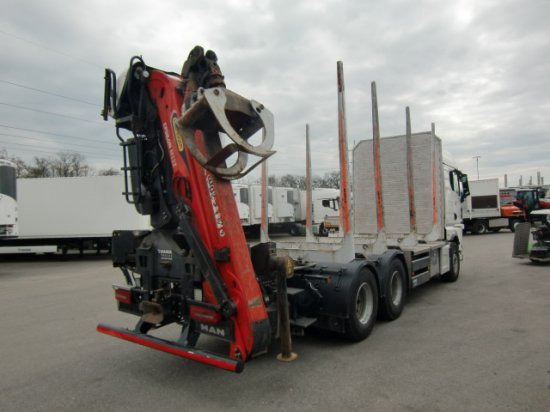 MAN TGX 33.580 BL 6x4, Intarder, Holztransporter, - شاحنة قطع الأشجار, شاحنة كرين: صورة 4 MAN TGX 33.580 BL 6x4, Intarder, Holztransporter, - شاحنة قطع الأشجار, شاحنة كرين: صورة 4
