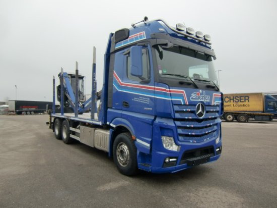 Mercedes-Benz Actros 2653 6x4 Holz Palfinger Kabinenkran - شاحنة قطع الأشجار, شاحنة كرين: صورة 3 Mercedes-Benz Actros 2653 6x4 Holz Palfinger Kabinenkran - شاحنة قطع الأشجار, شاحنة كرين: صورة 3