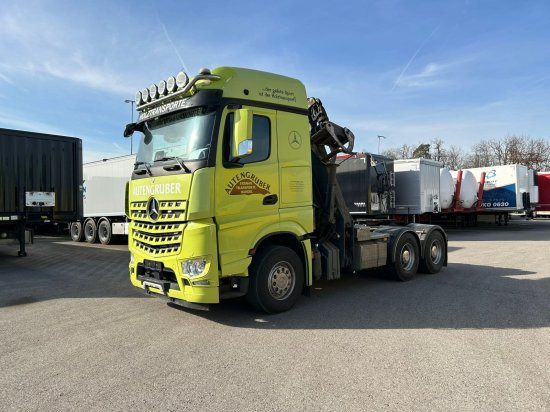 Mercedes-Benz Actros 3363 6x4, Palfinger Epsilon Kran - شاحنة قطع الأشجار, شاحنة كرين: صورة 1 Mercedes-Benz Actros 3363 6x4, Palfinger Epsilon Kran - شاحنة قطع الأشجار, شاحنة كرين: صورة 1