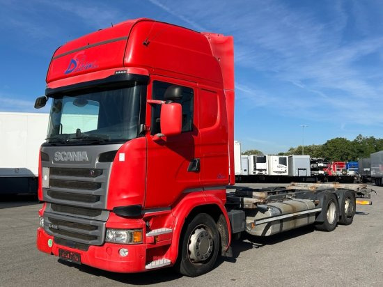 Scania R410 6x2 Topline, BDF, E6, Automatik, Redarter, Standklima, Liftachse - شاحنات الحاويات / جسم علوي قابل للتغيير شاحنة: صورة 1 Scania R410 6x2 Topline, BDF, E6, Automatik, Redarter, Standklima, Liftachse - شاحنات الحاويات / جسم علوي قابل للتغيير شاحنة: صورة 1