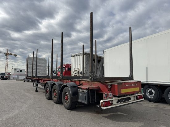 Schwarzmüller Holzauflieger 6 Rungenpaare, BPW-Achsen - نصف مقطورة اخشاب: صورة 2 Schwarzmüller Holzauflieger 6 Rungenpaare, BPW-Achsen - نصف مقطورة اخشاب: صورة 2