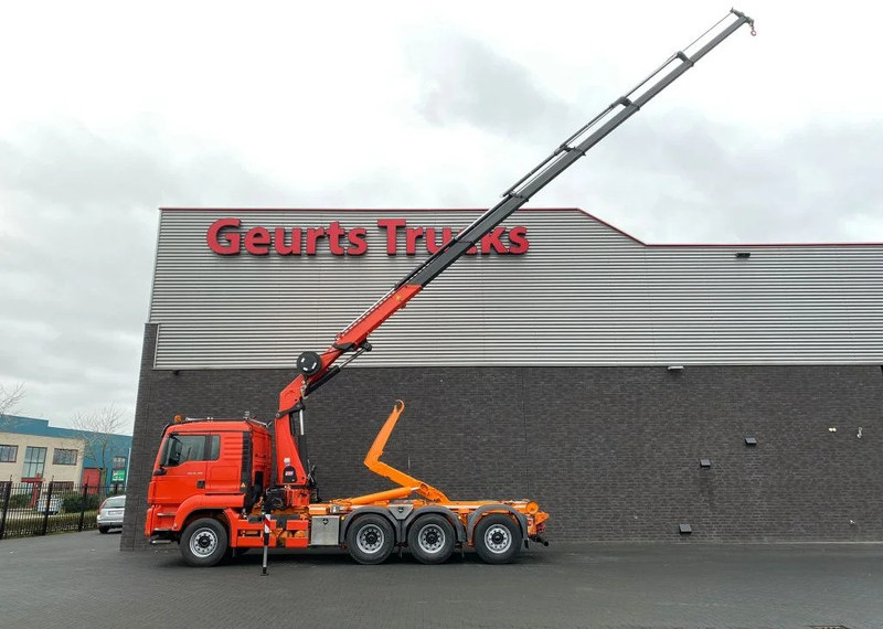 MAN TGS 35.480 8X4 TRIDEM + 20 TON HAAKARM + HMF 3220-K6 KRAAN/KRAN/CRANE/GRUA - شاحنة ذات خطاف, شاحنة كرين: صورة 3 MAN TGS 35.480 8X4 TRIDEM + 20 TON HAAKARM + HMF 3220-K6 KRAAN/KRAN/CRANE/GRUA - شاحنة ذات خطاف, شاحنة كرين: صورة 3