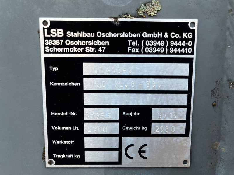 بكت Doosan Bucket DL450-3 4700 l: صورة 10 بكت Doosan Bucket DL450-3 4700 l: صورة 10